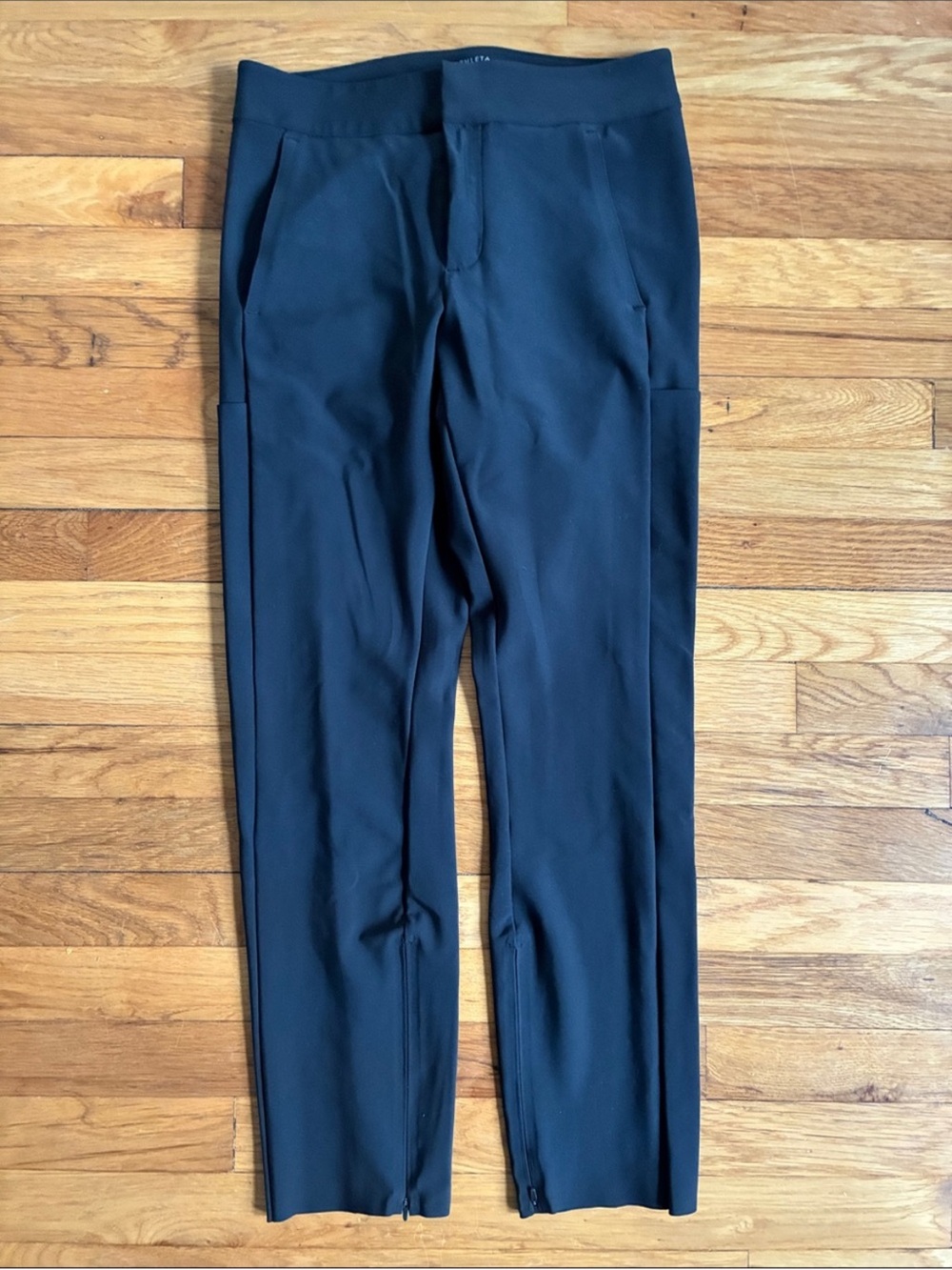 Athleta black stellar trousers commute travel pants